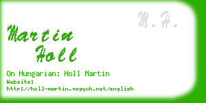 martin holl business card